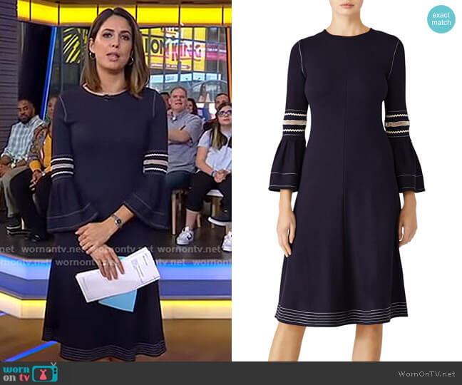 See by Chloe Abyss Blue Jersey Dress worn by Cecilia Vega on Good Morning America
