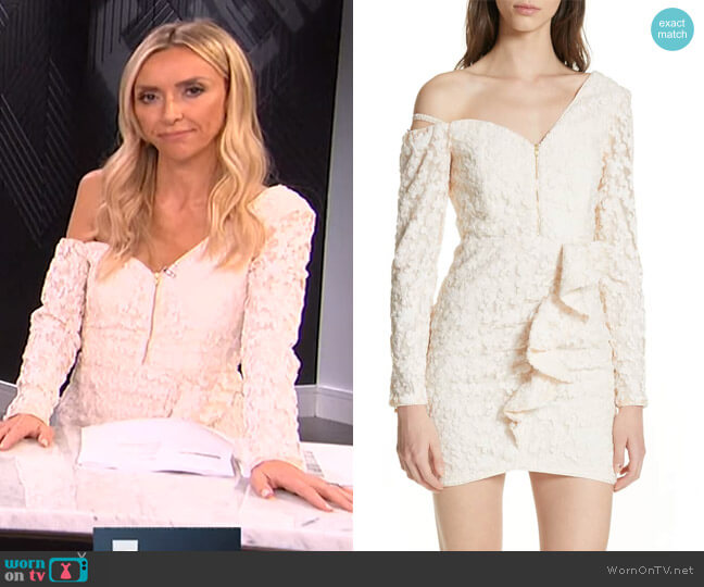 Self Portrait Floral Sequin One-Shoulder Minidress worn by Giuliana Rancic on E! News
