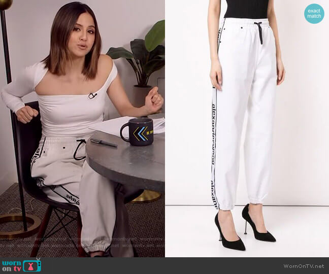 Alexander Wang Side Panelled Track Pants worn by Erin Lim on E! News