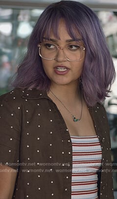 Gert’s white striped cami on Marvel’s Runaways