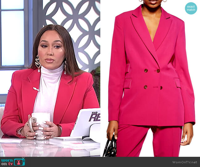 Topshop Double Breasted Jacket worn by Adrienne Houghton on The Real