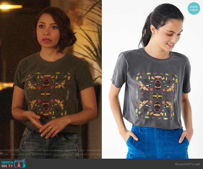 Insect Collage Tee from Urban Outfitters worn by Nora West-Allen (Jessica Parker Kennedy) on The Flash