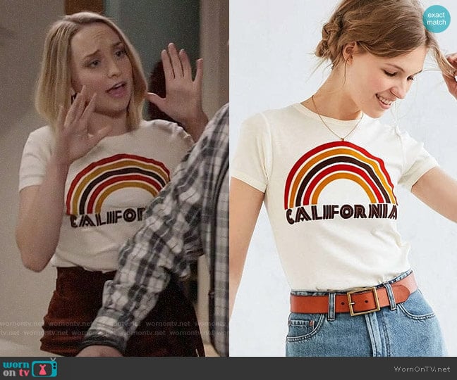 California Flocked Rainbow Tee from Urban Outfitters