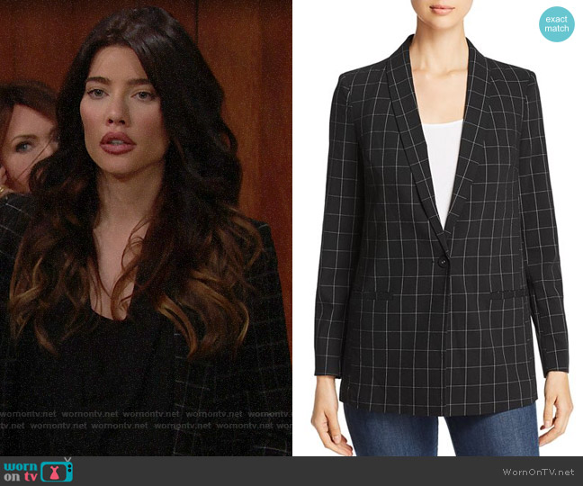 Vero Moda Windowpane-Check Blazer worn by Steffy Forrester (Jacqueline MacInnes Wood) on The Bold and the Beautiful