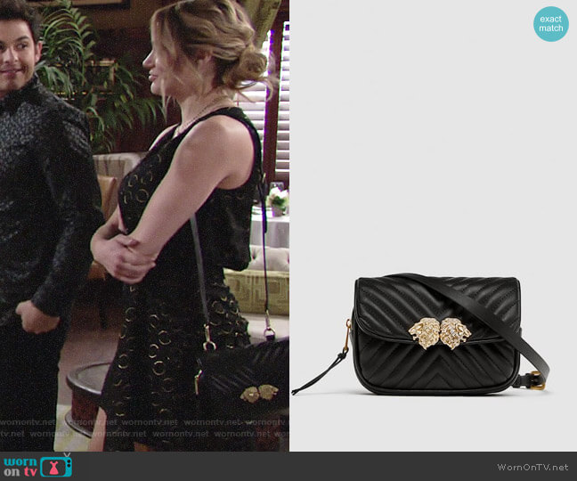Zara Crossbody Belt Bag with Lion Details worn by Summer Newman (Hunter King) on The Young and the Restless
