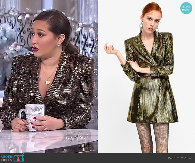 Zara Blazer Dress worn by Adrienne Houghton on The Real