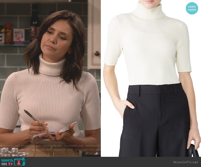 3.1 Phillip Lim Ribbed Turtleneck worn by Clem (Nina Dobrev) on Fam