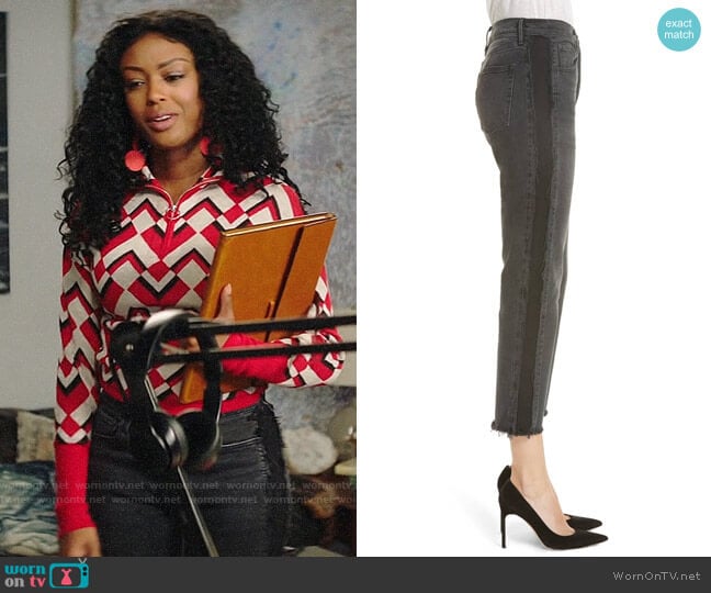 3x1 NY W3 Cora Side Fray Crop Straight Leg Jeans worn by Ali Finer (Javicia Leslie) on God Friended Me