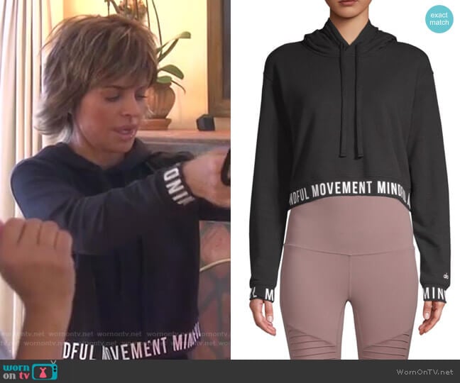 Alo Yoga Sadhana Hoodie worn by Lisa Rinna on The Real Housewives of Beverly Hills