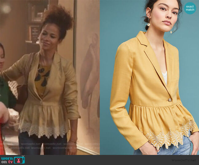Anthropologie Jolie Peplum Blazer