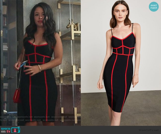 BCBGMAXAZRIA Strappy Bodycon Dress worn by Mariana Foster (Cierra Ramirez) on Good Trouble