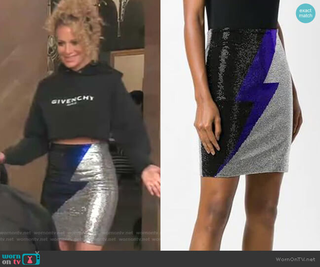 Balmain Embellished Thunder Skirt worn by Dorit Kemsley on The Real Housewives of Beverly Hills