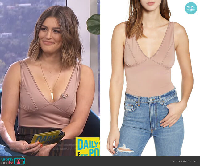 Codexmode Double-V Bodysuit worn by Carissa Loethen Culiner on E! News