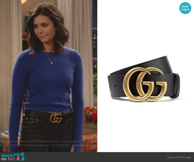 Gucci Cintura Donna Leather Belt worn by Clem (Nina Dobrev) on Fam