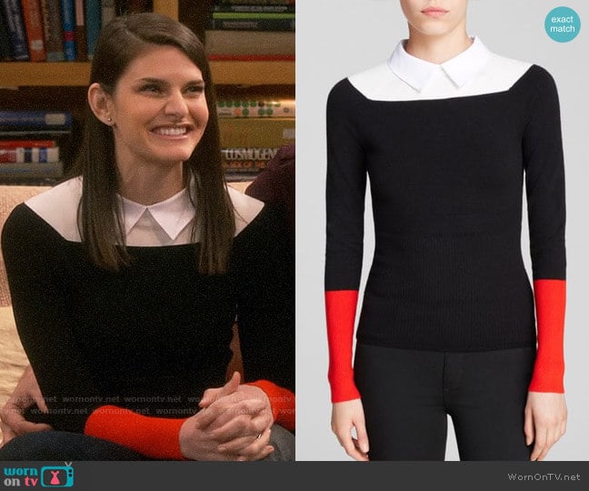Karen Millen Collared Color Block Sweater