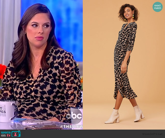 Diane von Furstenberg Briella Ruched Mesh Dress worn by Abby Huntsman on The View