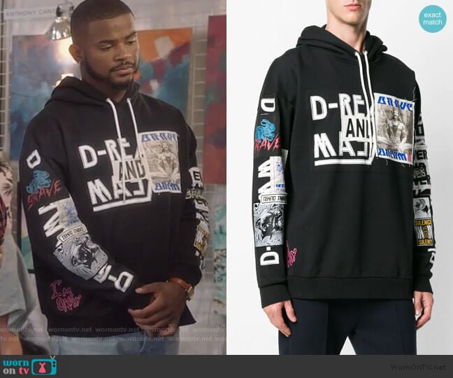 Diesel S-Jack-Wa hoodie worn by Aaron Jackson (Trevor Jackson) on Grown-ish