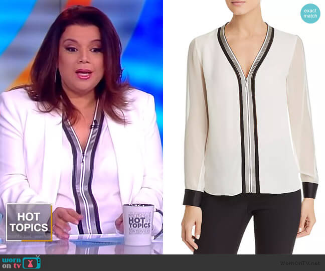 Elie Tahari Vallie Blouse worn by Ana Navarro on The View