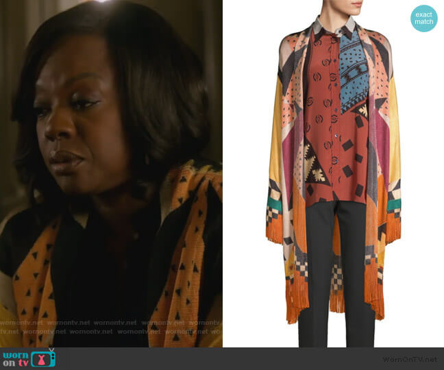 Etro Veronica Knit Cardigan worn by Annalise Keating (Viola Davis) on How to Get Away with Murder