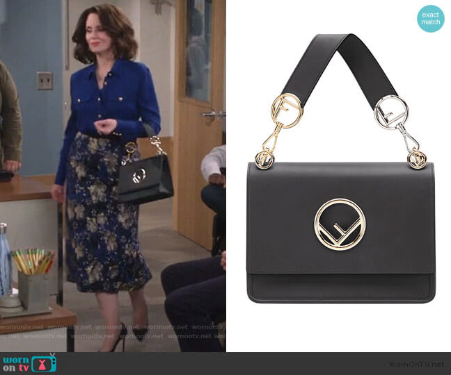 Fendi Kan I F shoulder bag worn by Karen Walker (Megan Mullally) on Will and Grace