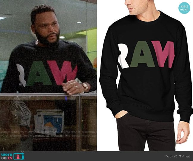 G Star Raw Heavy Sherland Sweat Ub worn by Andre Johnson (Anthony Anderson) on Black-ish