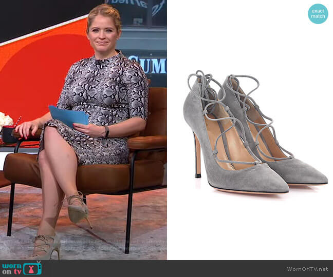 Gianvito Rossi Femi Pumps worn by Sara Haines on Good Morning America