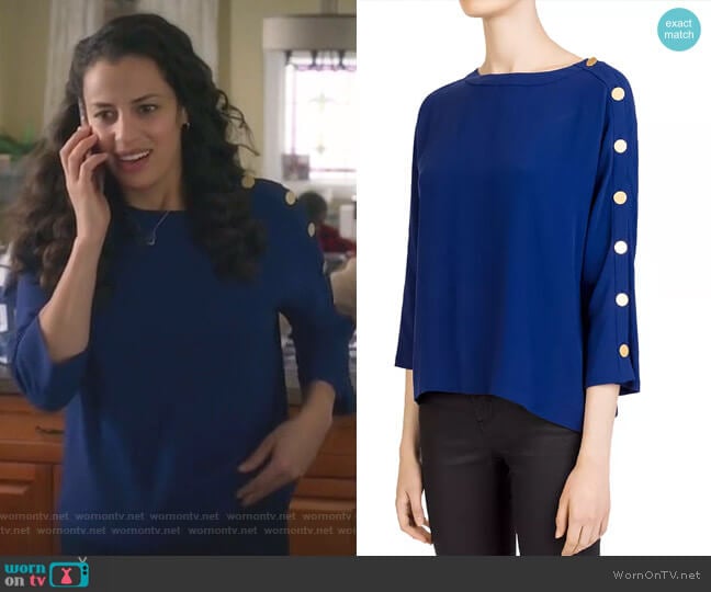Gerard Darel Leia Top worn by Grace Stone (Athena Karkanis) on Manifest