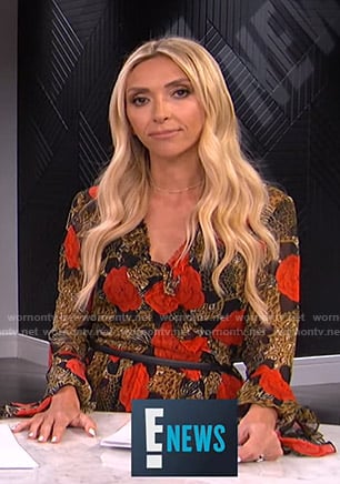 Giuliana’s floral and leopard print dress on E! News