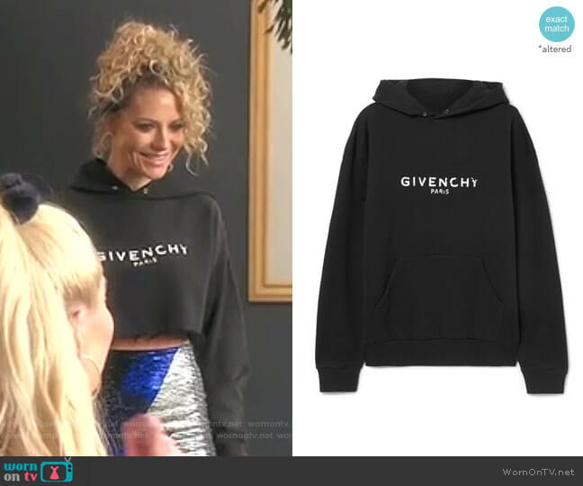 Givenchy Distressed Printed Hoodie worn by Dorit Kemsley on The Real Housewives of Beverly Hills