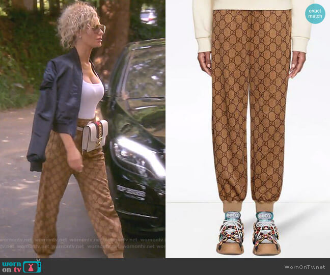 Gucci GG technical jersey jogging pant worn by Dorit Kemsley on The Real Housewives of Beverly Hills