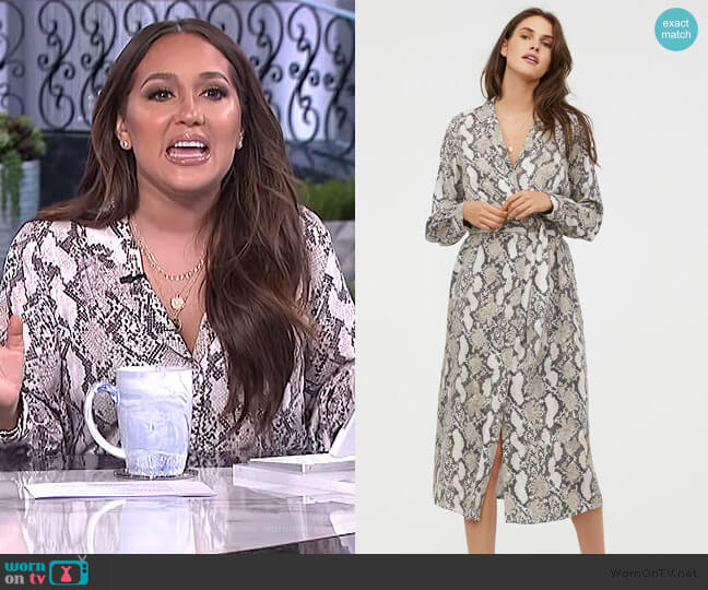 H&M V-neck Dress worn by Adrienne Houghton on The Real