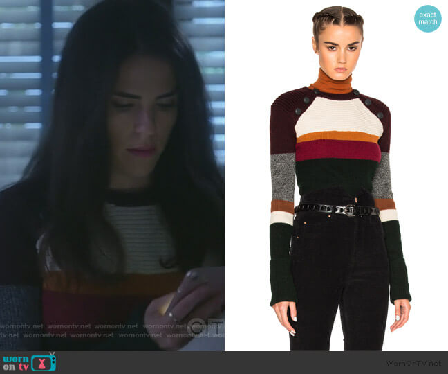 Isabel Marant Etoile Doyle Zermatt Sweater worn by Laurel Castillo (Karla Souza) on How to Get Away with Murder