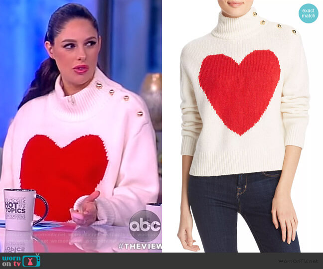 Kate Spade Broome Street Heart Turtleneck Sweater worn by Abby Huntsman on The View