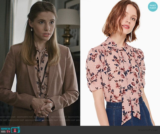 Kate Spade Prairie Rose Clip Top worn by Stephanie 'Stevie' McCord (Wallis Currie-Wood) on Madam Secretary