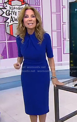 Kathie’s blue twisted neck dress on Today