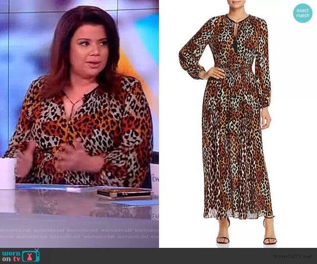 Kobi Halperin Leopard-Print Maxi Dress worn by Ana Navarro on The View
