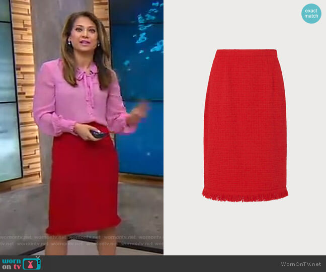 LK Bennett Myia Skirt worn by Ginger Zee on Good Morning America