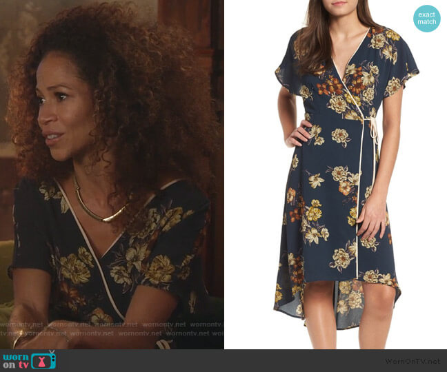 Leith Floral Wrap Dress