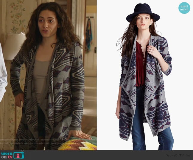 Lucky Brand Aztec Wrap worn by Fiona Gallagher (Emmy Rossum) on Shameless