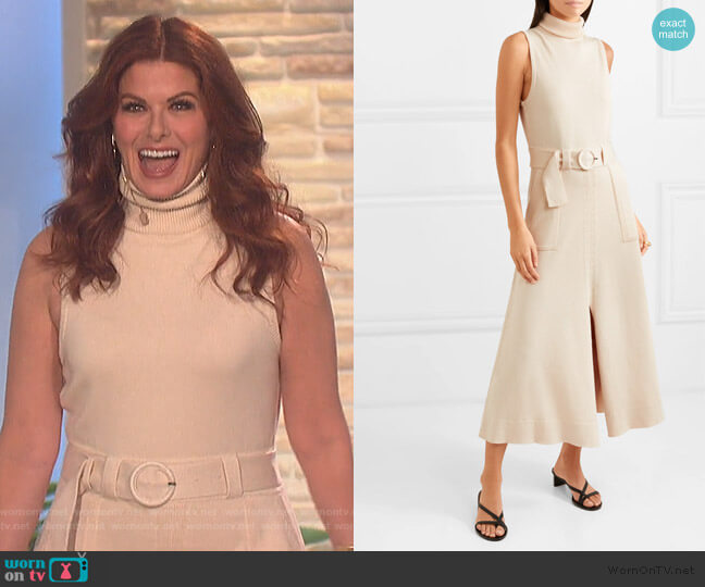 Mara Hoffman Elle Belted Organic Cotton Turtleneck Midi Dress