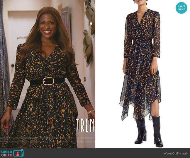 Maje Rayem Dress worn by Poppy (Kimrie Lewis) on Single Parents