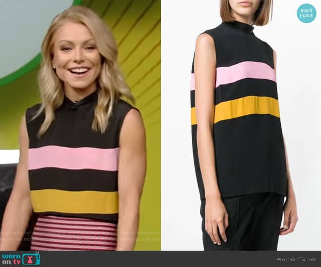 Marni Colour-Block Sleeveless Top worn by Kelly Ripa on Live with Kelly and Mark