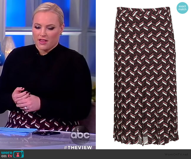Michael Kors Pleated Mid Length Skirt worn by Meghan McCain on The View