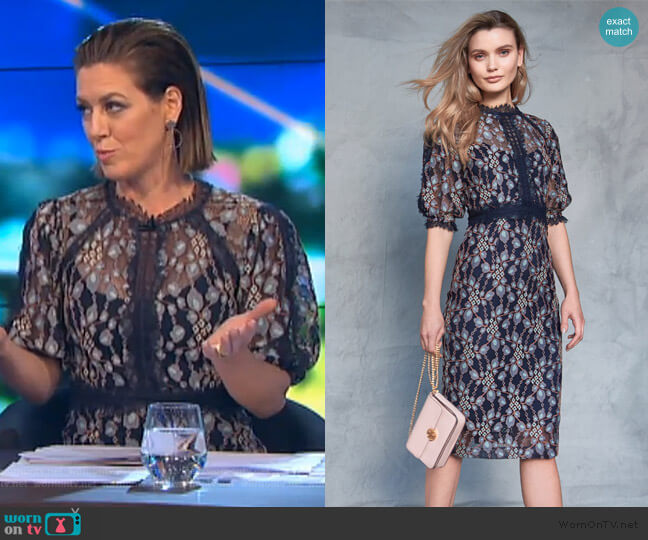 Moss & Spy Clarissa Dress worn by Gorgi Coghlan on The Project