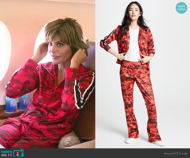 Pam & Gela Camo Track Jacket worn by Lisa Rinna on The Real Housewives of Beverly Hills