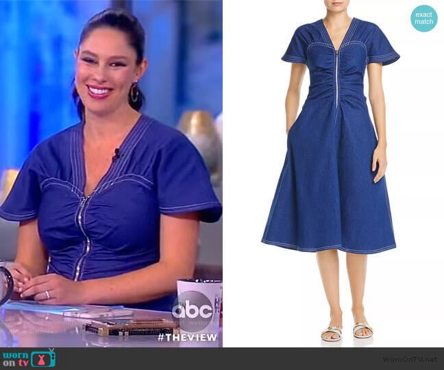 Paper London Carmela Zip Front Dress worn by Abby Huntsman on The View