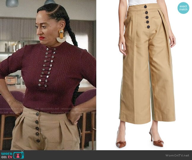 Rejina Pyo Brodie Trousers worn by Rainbow Johnson (Tracee Ellis Ross) on Black-ish