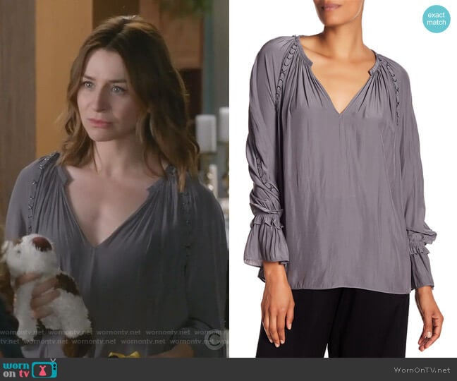 Ramy Brook Sheila Top worn by Amelia Shepherd (Caterina Scorsone) on Greys Anatomy