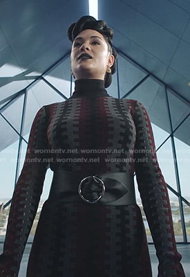 Reeva’s turtleneck knit dress on The Gifted
