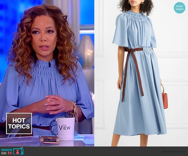 Roksanda Belted shirred jersey dress worn by Sunny Hostin on The View